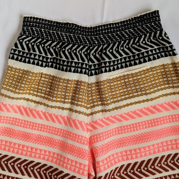 alice + olivia Courtney Pants Jogger Embroidered Cotton High Waist Multi M NWT - Picture 11 of 16